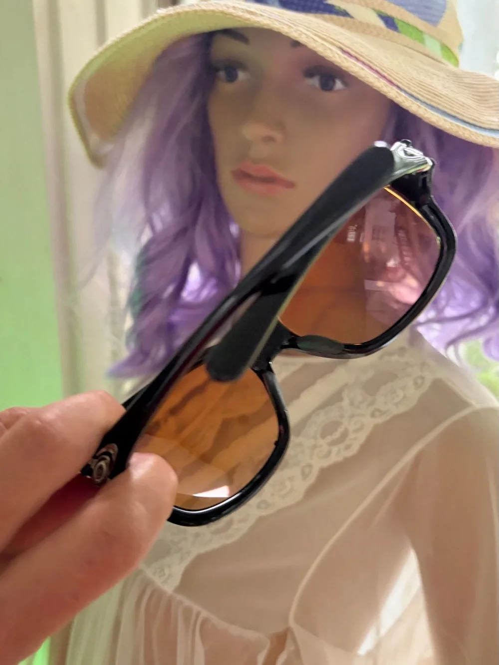 Oakley Black Frame Sunglasses with Brown/Amber Lenses